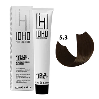 Vopsea de par - Vopsea de păr Ioho Professional 5.3 Castaniu Auriu Deschis fără amoniac – reflexe aurii calde, culoare uniformă și strălucire intensă