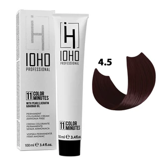 Vopsea de par - Vopsea de păr Ioho Professional 4.5 Castaniu Mahon Mediu fără amoniac – reflexe mahon intense și culoare uniformă