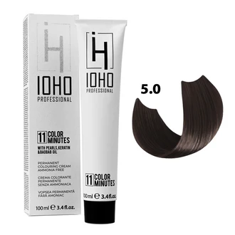 Vopsea de par - Vopsea de păr Ioho Professional 5.0 Castaniu Deschis – fără amoniac, culoare naturală și acoperire uniformă