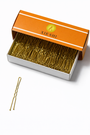 Accesorii - Agrafe aurii ondulate 6 cm cu vârfuri rotunjite – 500 g