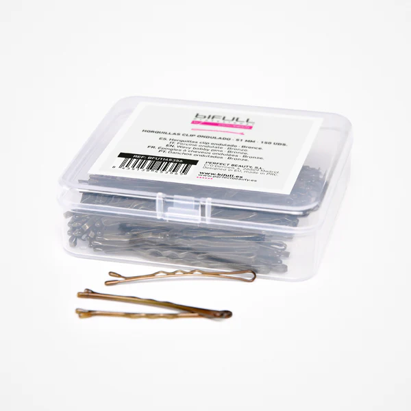 Coafura si Frizerie - Agrafe de Păr Metalice Arămii Ondulate Bifull Wavy Bobby Pins Bronze 5.1 cm – Set 150 Buc