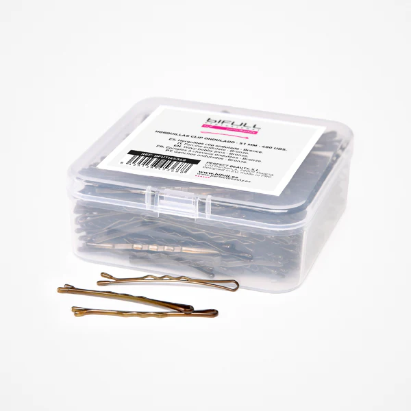 Coafura si Frizerie - Agrafe de Păr Metalice Arămii Ondulate Bifull Wavy Bobby Pins Bronze 5.1 cm – Set 400 Buc