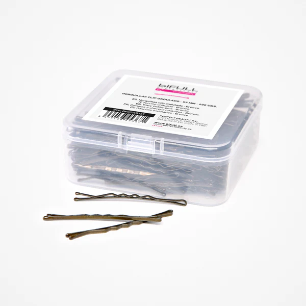Accesorii - Agrafe de Păr Metalice Arămii Ondulate Bifull Wavy Bobby Pins Bronze 5.9 cm – Set 400 Buc