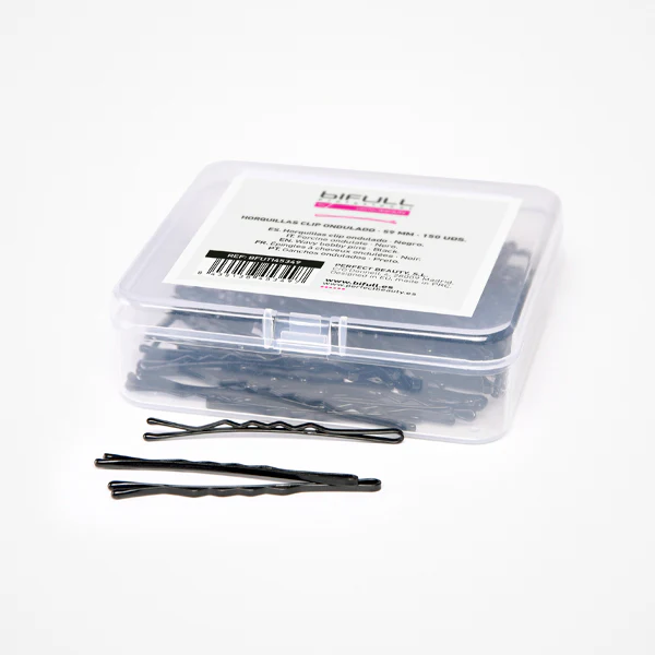 Accesorii - Agrafe de Păr Metalice Negre Ondulate Bifull Wavy Bobby Pins Black 5.9 cm – Set 150 Buc