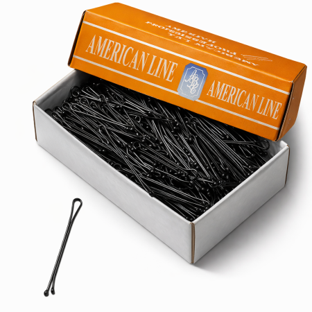 Accesorii - Agrafe negre ondulate American Line 6 cm – cutie 500 g