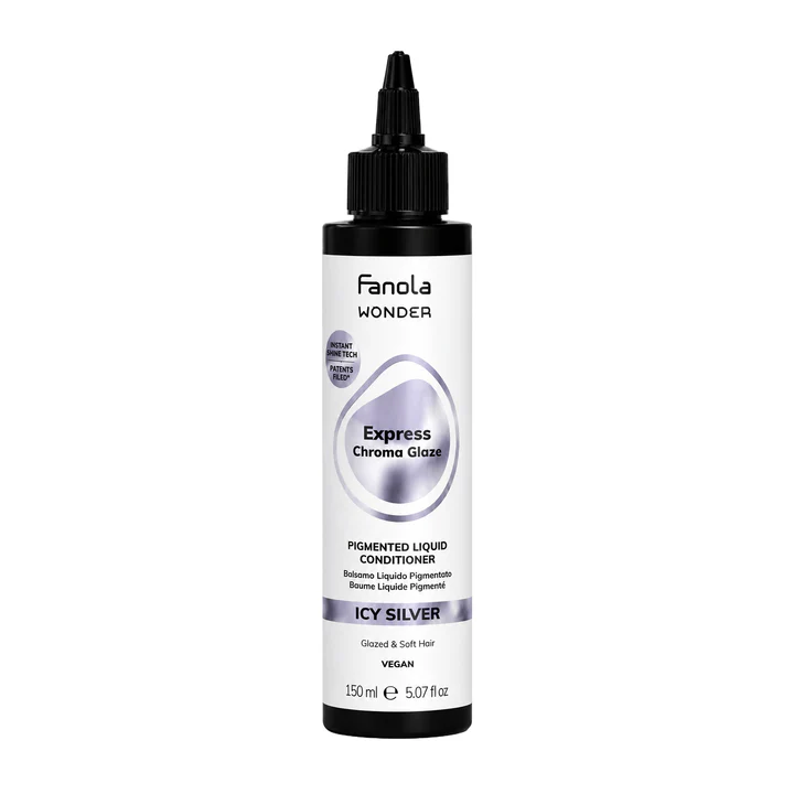 Balsam - Balsam Nuanțator Blond Gheață Fanola Express Wonder Chroma Glaze Icy Silver 150ml – Neutralizare Tonuri Galbene
