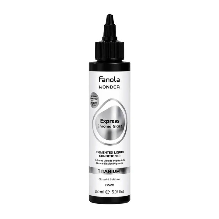Balsam - Balsam Nuanțator Gri Titan Fanola Express Wonder Chroma Glaze Titanium 150ml – Efect Gloss și Neutralizare Tonuri Galbene