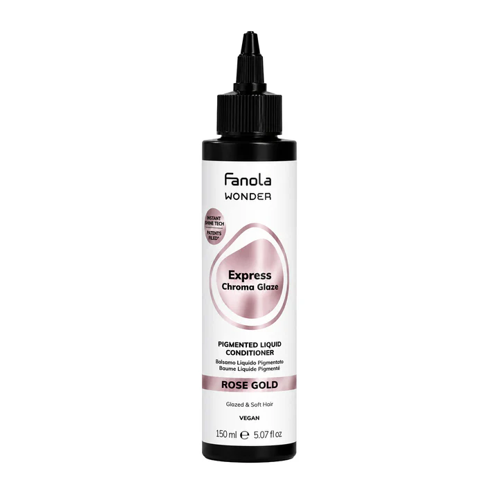 Balsam - Balsam Nuanțator Luminos Rose Gold Fanola Express Wonder Chroma Glaze 150ml – Efect Gloss și Reflexii Roz Auriu