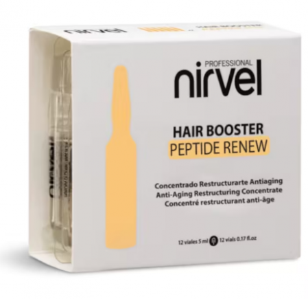 Cosmetica - Concentrat restructurant anti-imbatranire, Fiole Hair Booster Peptide Renew 12 x 5ml