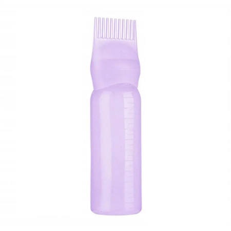 Accesorii - Dozator Aplicator Vopsea de Par Sela 180ml cu Pieptene pentru Vopsirea Radacinilor