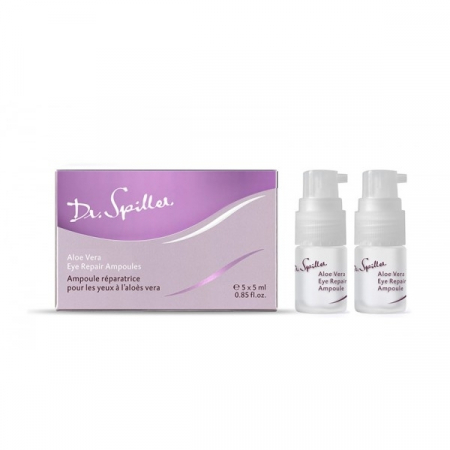Tratamente - Fiolă Anti-Aging pentru ochi cu Aloe Vera și Colagen Dr. Spiller – 5 ml x 5 buc | Hidratare intensivă și reducerea ridurilor fine