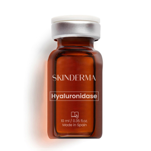 Tratamente - Fiolă Hialuronidază 10 ml Skinderma – tratament profesional pentru drenaj limfatic, fermitate și remodelare facială și corporală