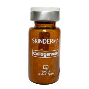 Tratamente - Fiolă Regenerantă Colagenase 1500 UI Skinderma – tratament profesional reparator și anti-age cu enzime active pentru fermitate, elasticitate și regenerare celulară
