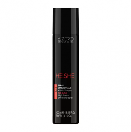 Styling - Fixativ fără gaz 6.Zero He.She 400 ml – fixare profesională, flexibilă și naturală