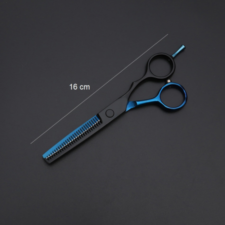 Foarfeca Profesionala de Filat Sela Negru Albastru 16cm din Otel Inoxidabil cu Maner Ergonomic [2]