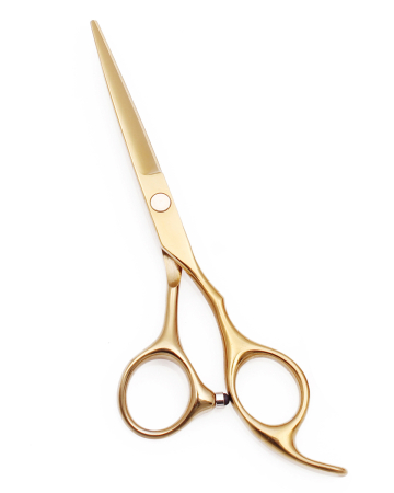 Foarfeca de tuns / filat - Foarfeca Profesionala de Tuns Sela Aurie 16cm din Otel Inoxidabil cu Lame Convexe si Maner Ergonomic