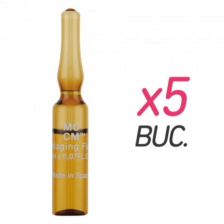 Cosmetica - Kit Fiole Hidratante Antiaging Flash 5 buc MCCM – tratament profesional intens hidratant și revitalizant cu efect instant de lifting și luminozitate