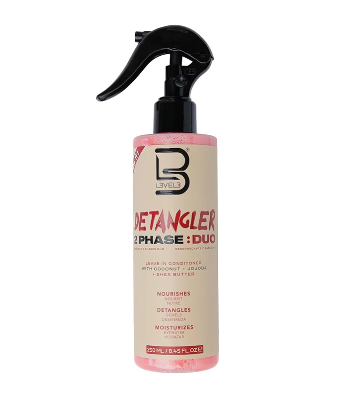 Coafura si Frizerie - L3VEL3 2 Phase Detangler 250 ml – Spray Bifazic Leave-In pentru Hidratare și Descurcare