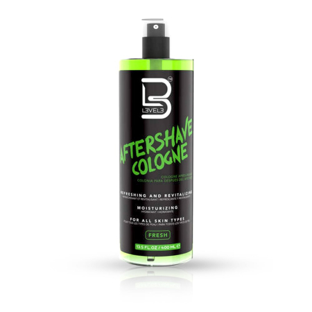 Barber - L3VEL3 After Shave Cologne Fresh 400 ml – Colonie Profesională după Ras cu Parfum Fresh