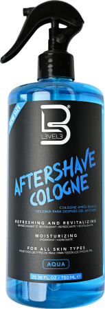 Barber - L3VEL3 Aftershave Cologne Aqua 750 ml – Loțiune Profesională după Ras cu Parfum Fresh