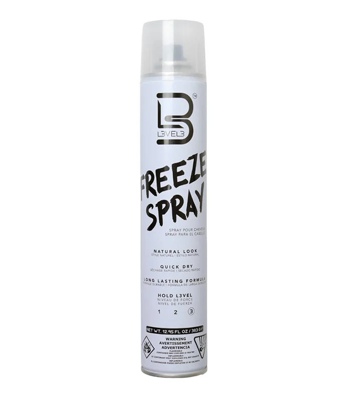 Coafura si Frizerie - L3VEL3 Freeze Spray 400 ml – Fixativ Profesional cu Fixare Puternică și Rezistență Îndelungată
