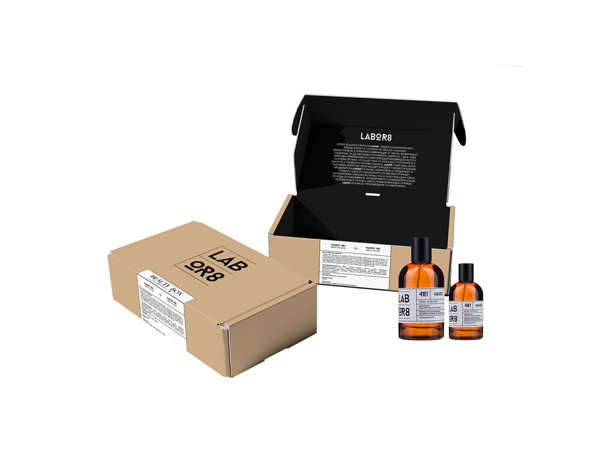 Parfumuri - Labor8 HASED 481 Set Cadou: Apa de Parfum 100 Ml + Apa de Parfum 30 Ml Unisex - Salon Expert