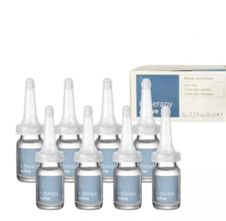 Coafura si Frizerie - Lakme K.Therapy Active Shock Concentrate 8x6ml – Fiole profesionale anticadere pentru fortifierea părului și stimularea creșterii