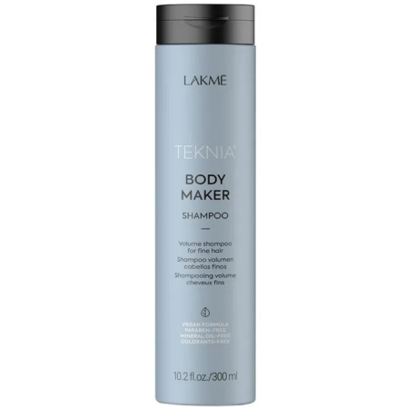Sampon - Lakme Teknia Body Maker Shampoo 300ml – Șampon profesional pentru volum, densitate și fortificarea părului fin