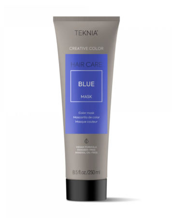 Coafura si Frizerie - Lakme Teknia Creative Color Blue Mask 250ml – Mască profesională albastru electric pentru păr creativ și hidratat