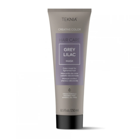 Coafura si Frizerie - Lakme Teknia Creative Color Grey Lilac Mask 250ml – Mască profesională gri liliac pentru păr creativ și hidratat