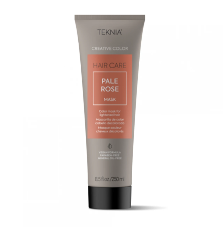 Coafura si Frizerie - Lakme Teknia Creative Color Pale Rose Mask 250ml – Mască profesională roz pal pentru păr creativ și hidratat