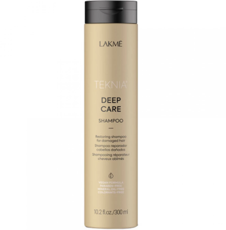 Sampon - Lakme Teknia Deep Care Shampoo 300ml – Șampon profesional reparator pentru păr deteriorat și uscat
