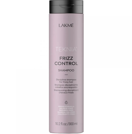 Coafura si Frizerie - Lakme Teknia Frizz Control Shampoo 300ml – Șampon profesional anti-frizz pentru păr creț și rebel