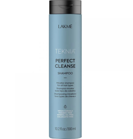 Sampon - Lakme Teknia Perfect Cleanse Shampoo 300ml – Șampon micelar profesional pentru curățare delicată și revitalizarea părului