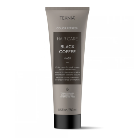 Masca - Lakme Teknia Refresh Black Coffee Mask 250ml – Mască nuanțatoare vegană șaten închis pentru păr colorat