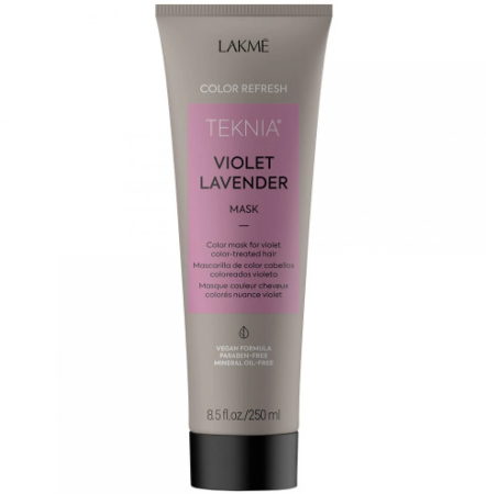 Coafura si Frizerie - Lakme Teknia Refresh Violet Lavender Mask – Mască nuanțatoare vegană pentru păr blond sau decolorat, fără parabeni și uleiuri minerale