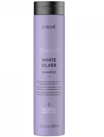 Coafura si Frizerie - Lakme Teknia White Silver Shampoo – Șampon nuanțator vegan pentru neutralizarea tonurilor galbene din părul blond și grizonat