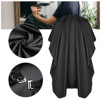 Manta Profesionala Frizerie Sela Black Neagra Lunga 140x160cm pentru Tuns Coafat si Vopsit [2]