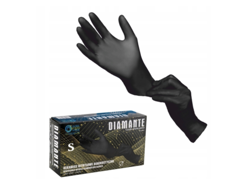 Accesorii cosmetica - Mănuși nitril Diamante nepudrate S – set 100 buc | salonexpert.ro