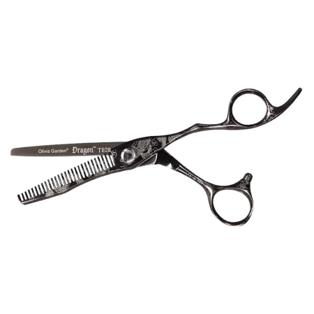 Foarfeca de tuns / filat - Olivia Garden Foarfecă profesională de filat offset 6.28 inch 28 dinți Dragon Cut – pentru tunsori precise și texturate