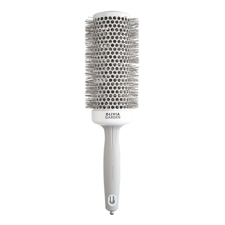 Perie de par - Olivia Garden Expert Blowout Speed Round Brush White & Grey 55 mm – perie profesională de coafat
