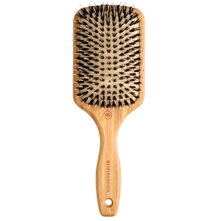 Coafura si Frizerie - Olivia Garden Bamboo Touch Combo Paddle – Perie Profesională Păr cu Peri de Mistreț & Nailon