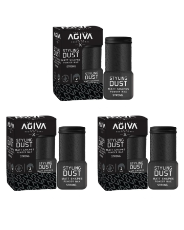 Coafura si Frizerie - Pachet 3 buc pudra de volum Agiva Hair Styling Powder Wax 02 20g