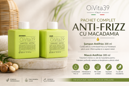 Pachet Antifrizz OiVita39 cu Macadamia – Șampon și Mască Profesională 300 ml [0]