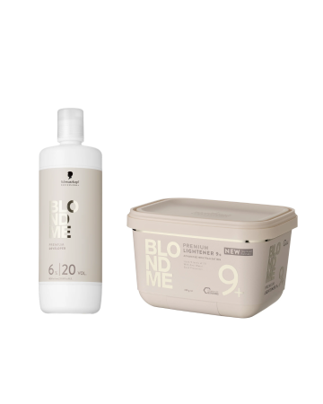 Decolorant - Pachet Schwarzkopf BLONDME Lightener 9+ 450g + Developer 6% 1000ml