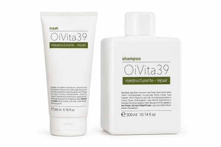 Sampon - Pachet OiVita39 Repair – Șampon Restructurant 300 ml și Mască Restructurantă 200 ml cu Proteină de Mazăre și Grâu