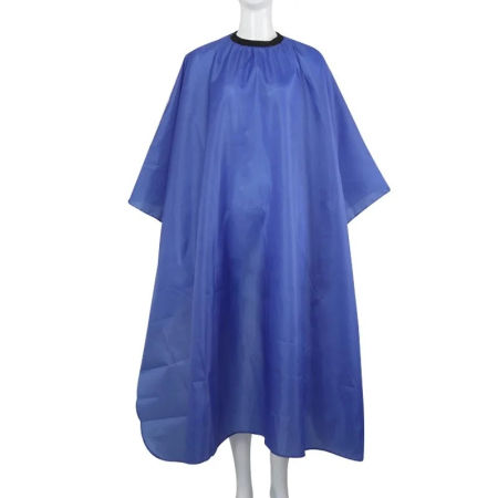 Accesorii - Pelerina Profesionala pentru Frizerie si Tuns Sela Albastra Impermeabila 140x115cm cu Guler Elastic si Cleme