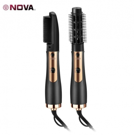 Perie electrica 3 in 1 Hot 3000W, Uscare, Ondulare, Indreptare si Coafat Parul, Negru [3]