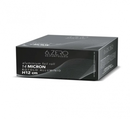 Folie de aluminiu pentru șuvițe 6.Zero Aluminium Foil 12 cm x 90 m – profesională pentru colorare [1]
