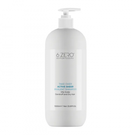 Sampon - Șampon antimătreață și antisebum 6.Zero Take Over Active Sheer 1000 ml – purificare și echilibru pentru scalp